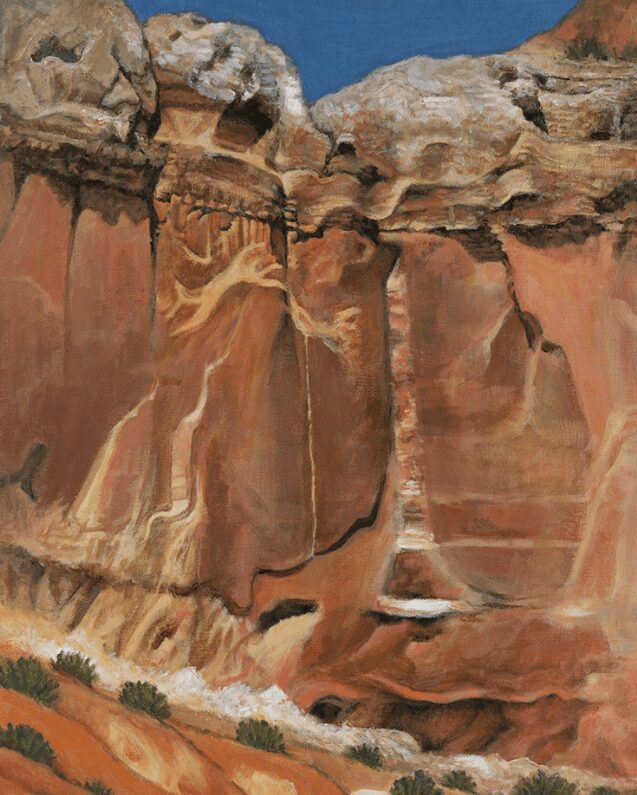 Ghost Ranch Dry Waterfall, From the West Acrylic on Canvas 18 x 24
