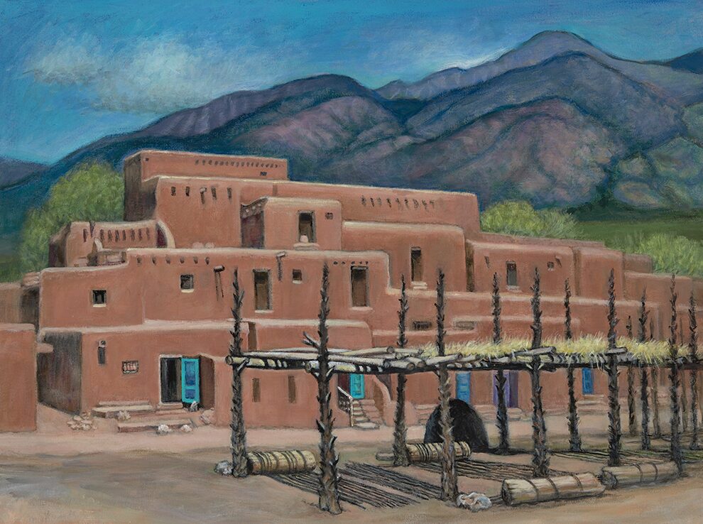 Taos Pueblo #2 Acrylic on Canvas 20 x 28