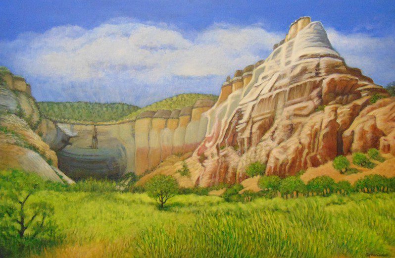 Echo Amphitheater Mesa; Acrylic on Canvas, 24 x 36