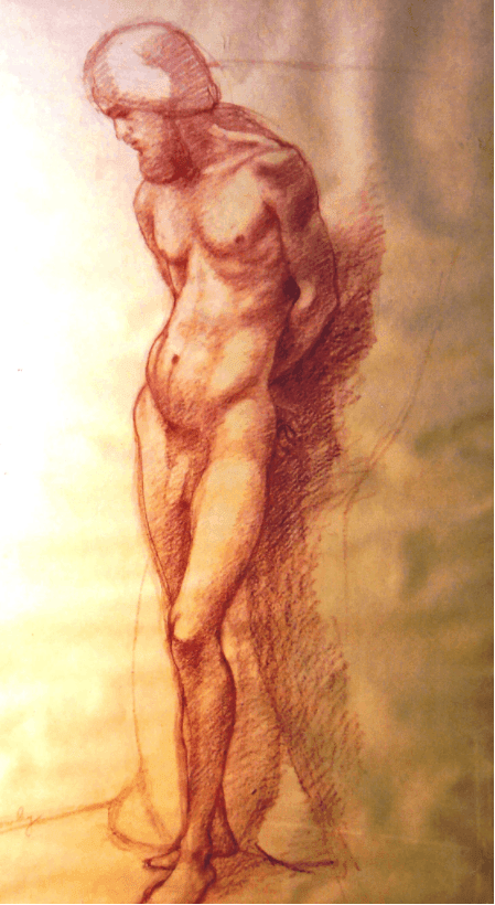 Nude Man Standing, Relaxed