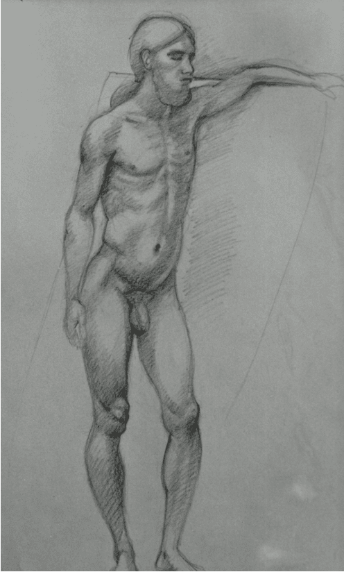 Nude Man Standing, Right Quarter